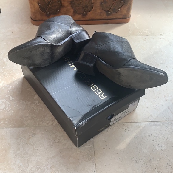 Rebecca Minkoff Saachi Black Leather Ankle Booties   6.5 - Picture 7 of 8